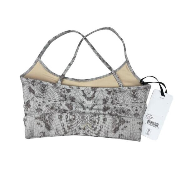 NWT VARLEY Irena Light Support Snakeskin Bra Sz XS Taupe Gray - Picture 3 of 5